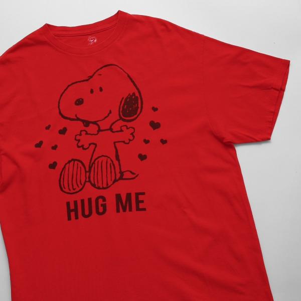 中古 ピーナッツ スヌーピー SNOOPY キャラクター プリント Tシャツ XLサイズ レッド 赤 古着  UR-0412