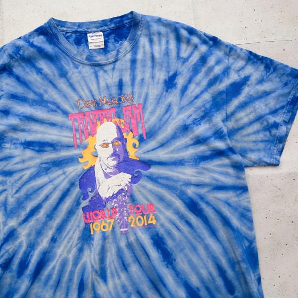 中古 デイヴ・メイスン Dave Mason's トラフィック・ジャム バンT ロック Tシャツ プリント XLサイズ タイダイ ブルー 古着  UR-0515