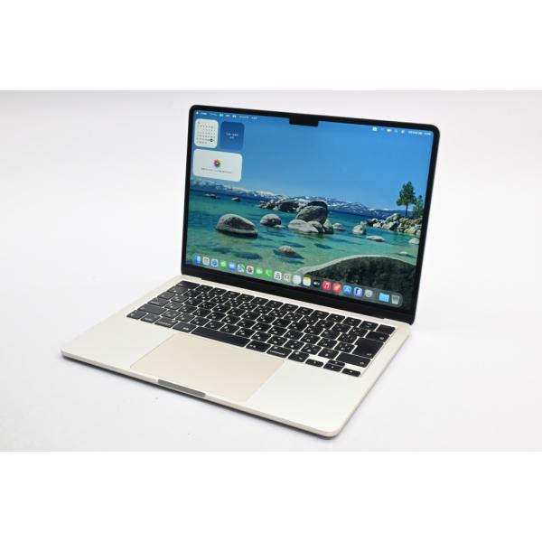 [中古]Apple MacBook Air 13インチ M2(8コアCPU/10コアGPU) 8GB/512GB スターライト MLY23J/A