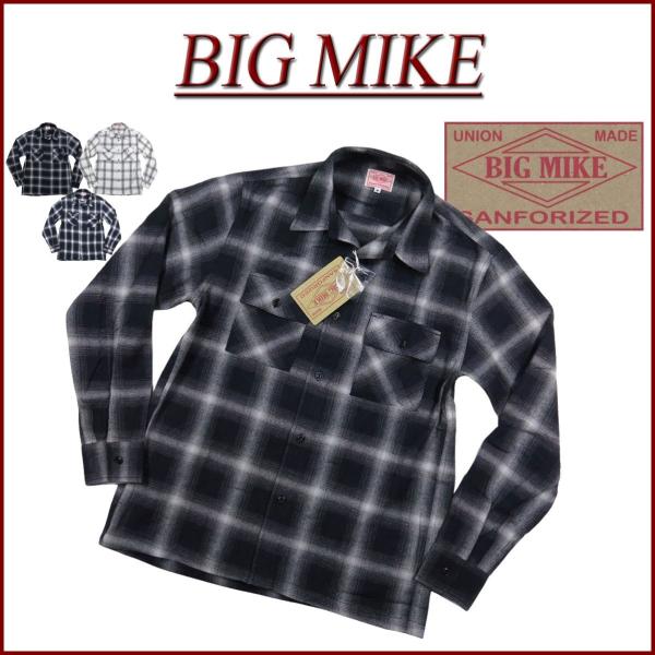 BIG MIKE（ビッグマイク） 復刻 オンブレチェック 長袖 ライト