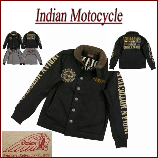 INDIAN MOTOCYCLE ヘッドマーク刺繍 スウェット N-1 デッキジャケット