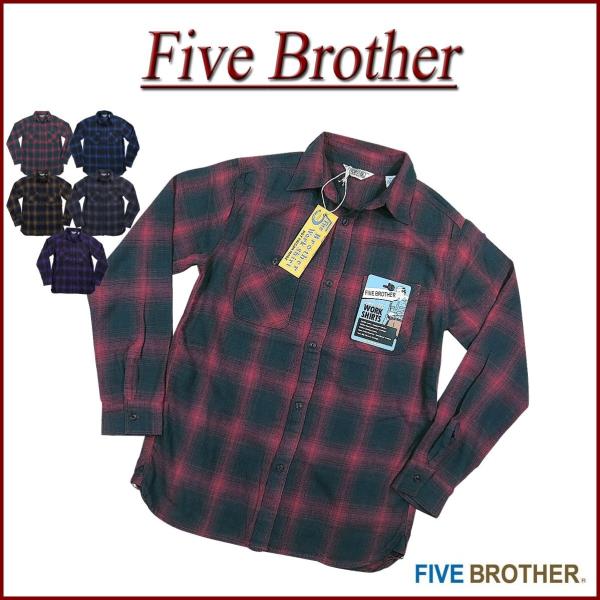 FIVEBROTHER FIVE BROTHER ファイブブラザー オンブレチェック