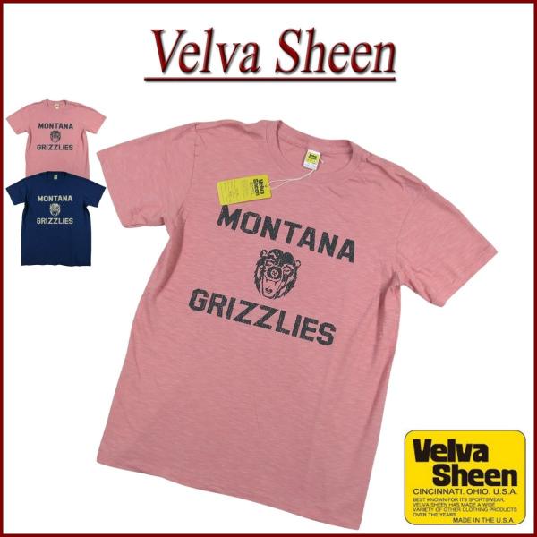 Velva Sheen ベルバシーン USA製 MONTANA GRIZZLIES TEE 半袖 スラブ Tシャツ 162184