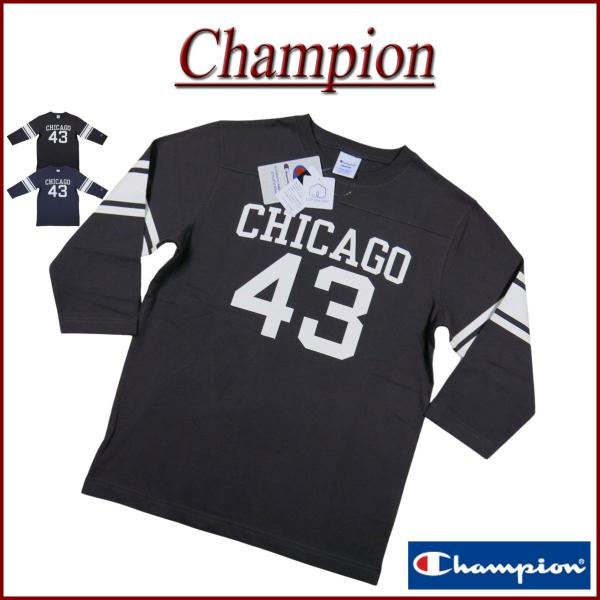 新品限定！チャンピオン90周年記念フットボール半袖TシャツX L/トリコロール 70's CHAMPION チャンピオン WIN フットボールTシャツ | 希少な
