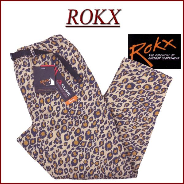 ラフロッグ　パンツ ROKX ロックス ポーラテック パワーフィル 中綿入り ヒョウ柄
