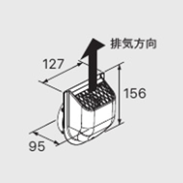 ノーリツ（NORITZ） ガス給湯器オプション 排気カバーC129 給湯器関連