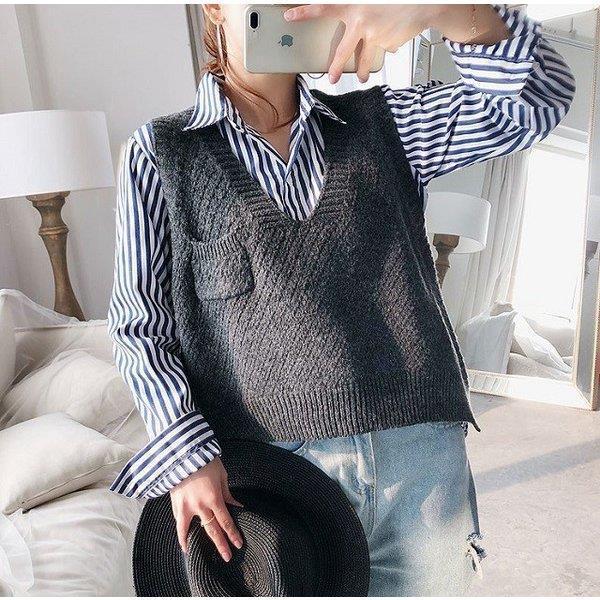 ニットベスト トップスニット おしゃれ 大人可愛い トレンドカラー トレンドコーデ ニットベスト レディース 人気ニット Xrxlanlb Juan Co 通販 Yahoo ショッピング