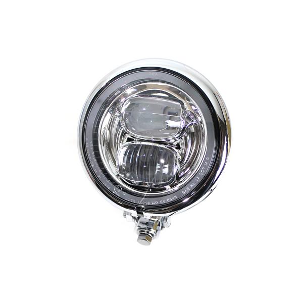 ヘッドライト ヘッドランプ 5-3/4インチ ベイツ スタイル ボトムマウント LED クローム ランニングランプなし バルブ 当時物 復刻 激レア 希少 ハーレー