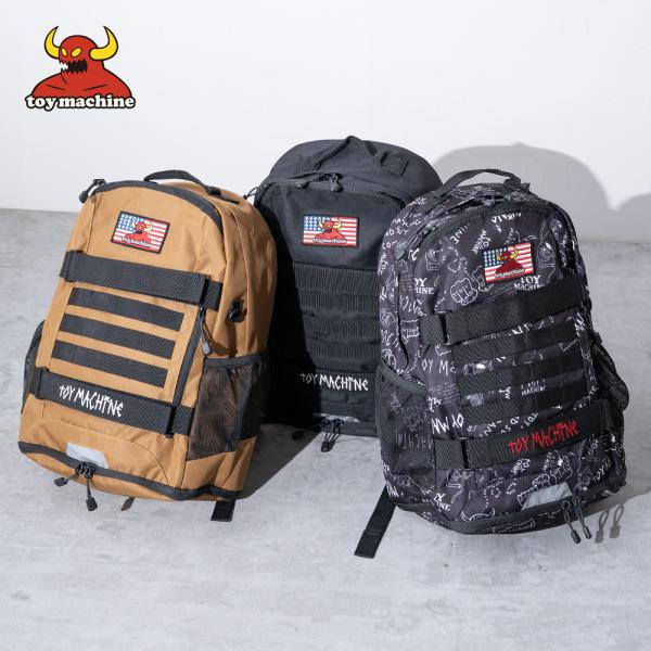 トイマシーン TMクルーザーデイパック ブラックパターン 総柄 リュック トイマシーン TMクルーザーデイパック ブラックパターン 総柄