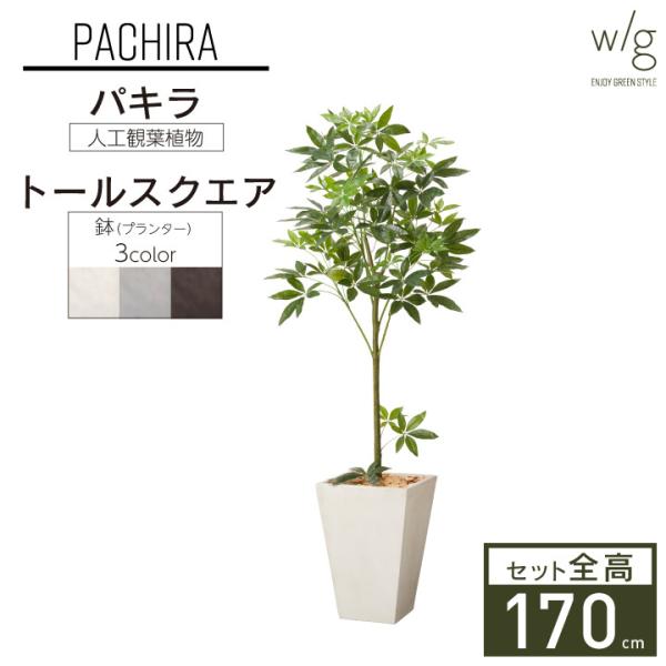 送料込み 観葉植物 フェイクグリーン 高さ約170cm 白鉢付き 直接手渡し可 RAKU パキラ フェイクグリーン 観葉植物フェイク 人工観葉植物