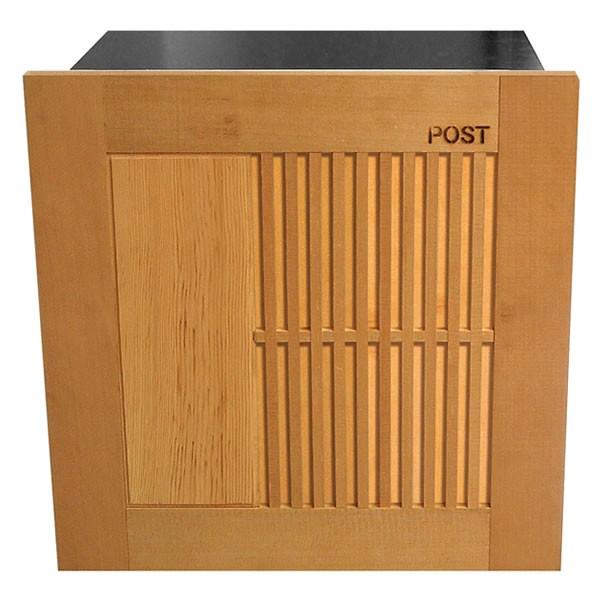 郵便受け 郵便ポスト 壁掛け 木製パネル ディーポストD-POST 03：和風