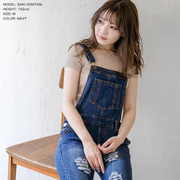 オーバーオール デニム スキニー クラッシュ レディース デニムサロペット ダメージ オールインワン スキニー ストレッチ Buyee Buyee 日本の通販商品 オークションの代理入札 代理購入