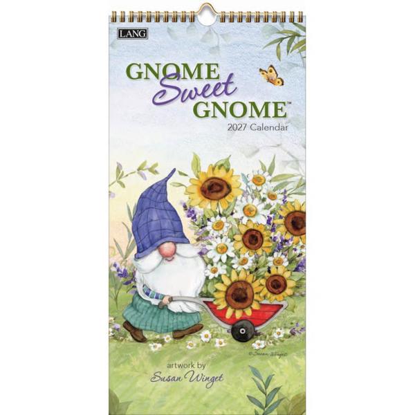 LANG 2027年ラング バーティカルスリムカレンダー Gnome Sweet Gnome ノーム スイート ノーム 小人さん 妖精 縦長