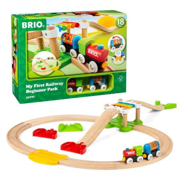 BRIO 木製レール 知育玩具 マイファースト ビギナーセット [全18ピース] 対象年齢 1歳半~ 33727 誕生日 クリスマス プレゼント