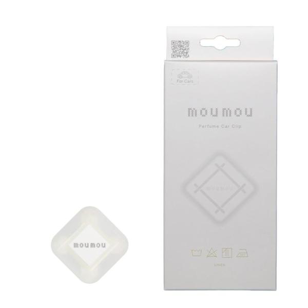 moumou(ムームー)パフュームクリップ(カーエアコン芳香剤)リネン(透き通るような爽やかな香り)車