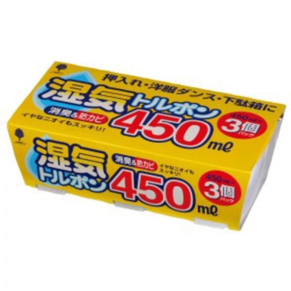 紀陽除虫菊 除湿剤 湿気トルポン 消臭&防カビ (450ml×3個パック)