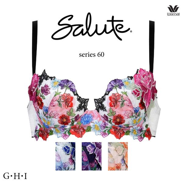 30%OFF ワコール サルート 60G ブラジャー BTJ460 3/4カップワイヤー  P-upタイプ G･H･Iカップ サルート（SALUTE） ワコール 60G ブラジャー BTJ460 3/4カップ