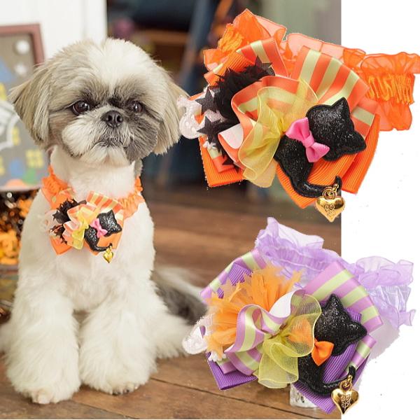 ハロウィン、短毛シュシュ(ブラック)わんちゃん猫ちゃん用 ハロウィン、短毛シュシュ(ブラック)わんちゃん猫ちゃん用