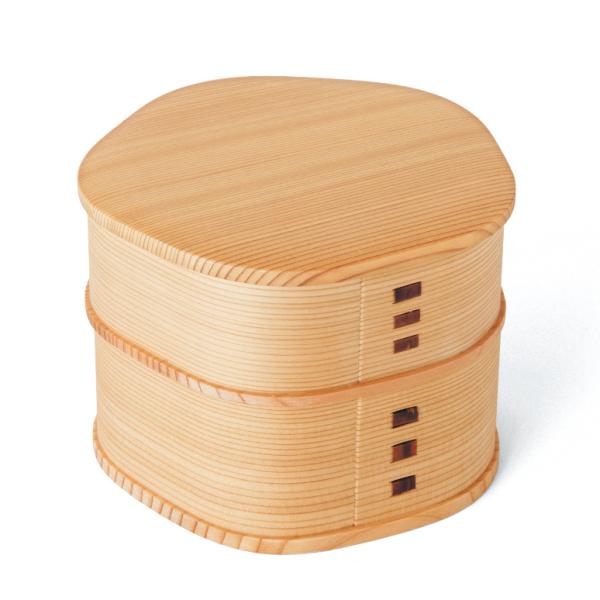 大館工芸社 梅花 二段 曲げわっぱ弁当箱 まげわっぱ 杉 曲げわっぱ お