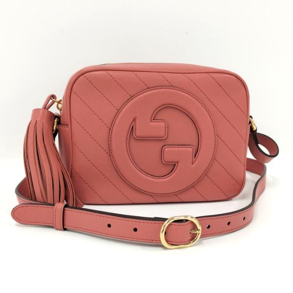 GUCCI ショルダーバッグ ブロンディ レザー サーモンピンク系 742360 