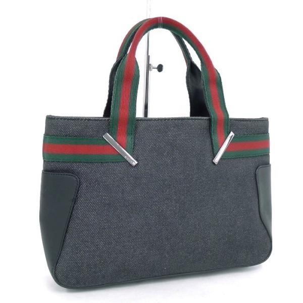 グッチ GUCCI トートバッグ シェリーライン デニムキャンバス