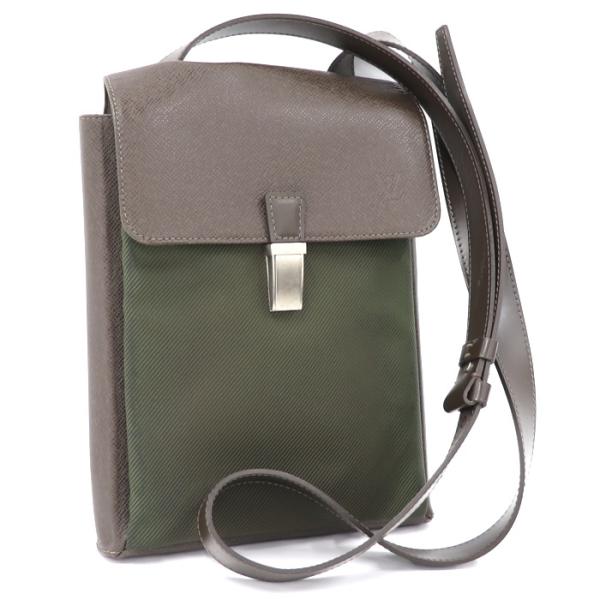 美品　ルイヴィトン M30898 タイガ サラトヴPM ショルダーバッグ　カーキ LOUIS VUITTON 【中古】ルイヴィトン ショルダーバッグ サラトヴ