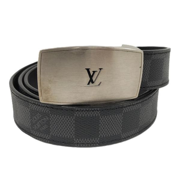 Louis Vuitton ダミエレザーベルト 95/38 LOUIS VUITTON ルイヴィトン ベルトLVダミエ40MMリバーシブル 95