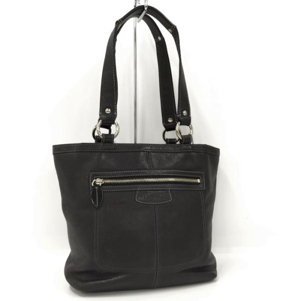 COACH トートバッグ ショルダーバッグ レザー ブラック F14683