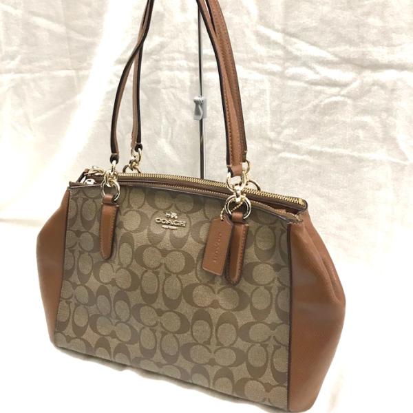 COACH（コーチ） ハンドバッグ シグネチャー ベージュ ブラウン F36619