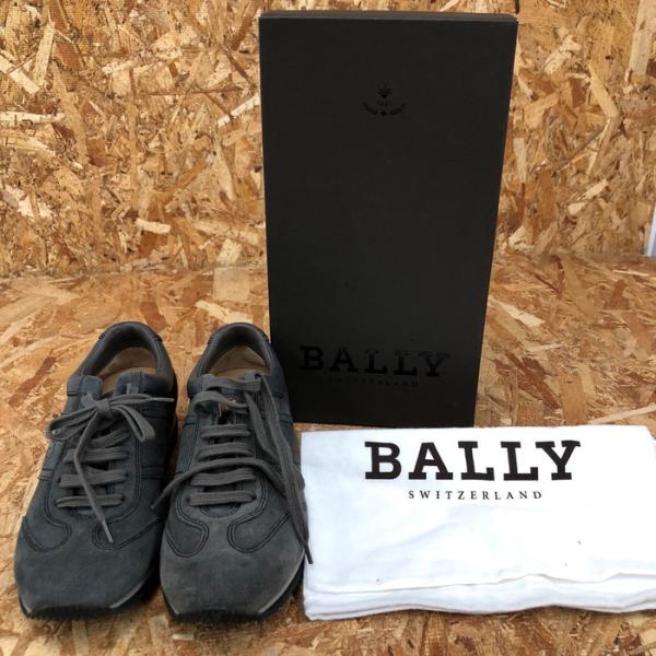 Wa132 BALLY ALDEIA スエードスニーカー チャコール