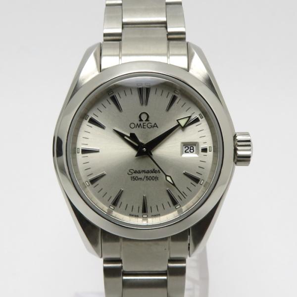 OMEGA 【中古】オメガ シーマスター アクアテラ シルバー文字盤  