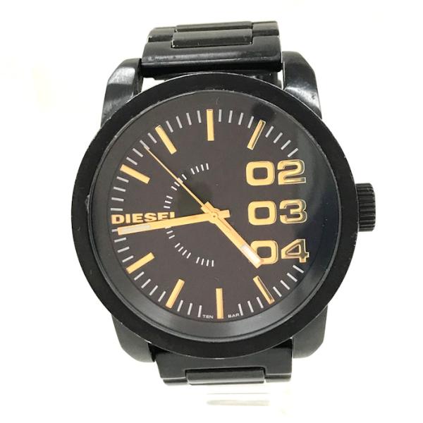 DIESEL ブラック アナログ 腕時計 DZ-4556 DIESEL 腕時計 ディーゼル メンズ アナログ レザー DZ4656