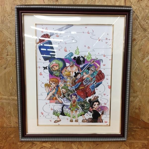 Kokunai Haisou 中古 アニメムック One Piece ジャンプフェスタ14 高級複製原画 額装付き 中古 Afb Saikou No