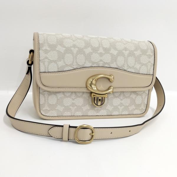 【良品】COACH コーチ ショルダーバッグ ストゥディオ ジャガード ベージュ COACH 【中古】COACH ストゥディオ ショルダーバッグ