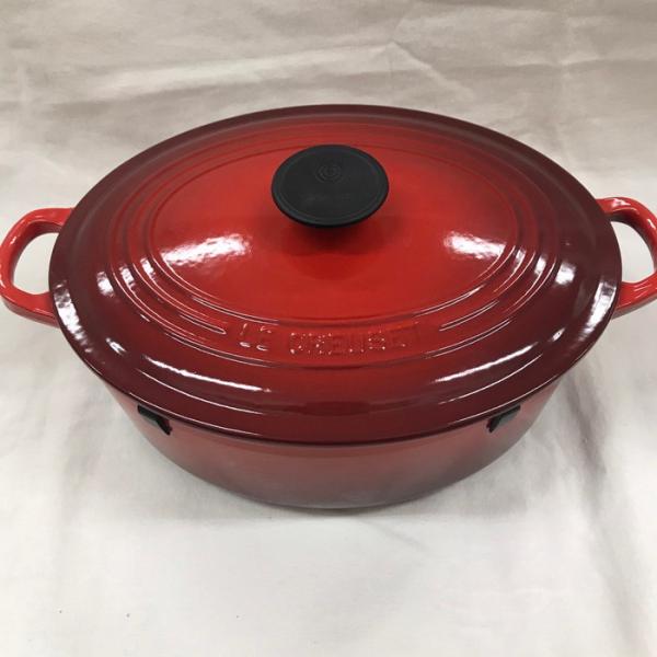 【美品】LE CREUSET　ココット オーバル チェリーレッド　27cm Amazon｜ココット・オーバル 27cm チェリーレッド｜保温調理鍋
