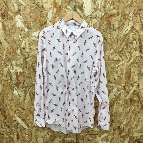 Paul Smith 長袖 プリントシャツ RABBIT うさぎ ホワイト M