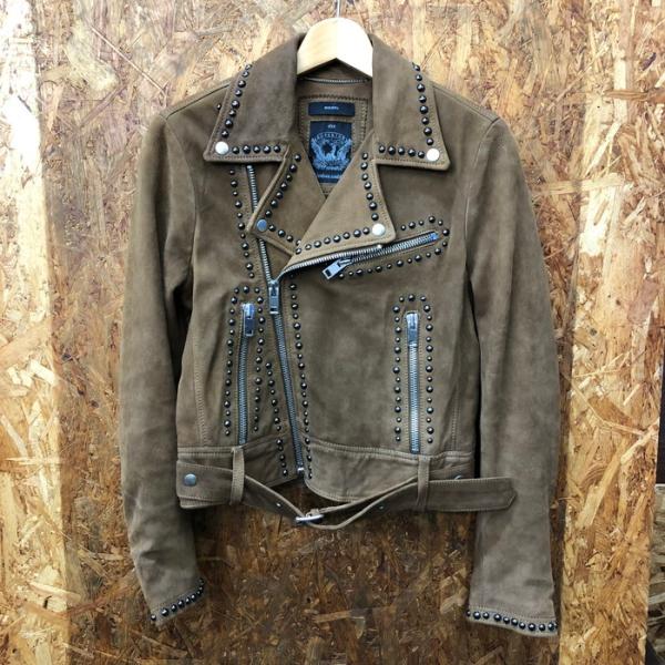 DIESEL（ディーゼル） レディース ライダースジャケット ブラウン 表記