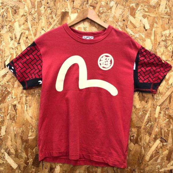 EVISU Tシャツ メンズ レッド 38サイズ [jgg] : ジャングルジャングル