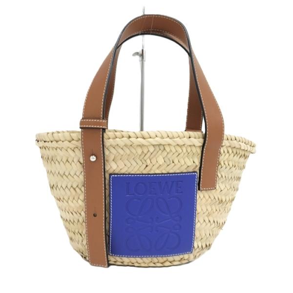 LOEWE かごバッグ ストロー ラフィア　スモール タン LOEWE（ロエベ） かごバッグ ハンドバッグ ラフィア ストロー