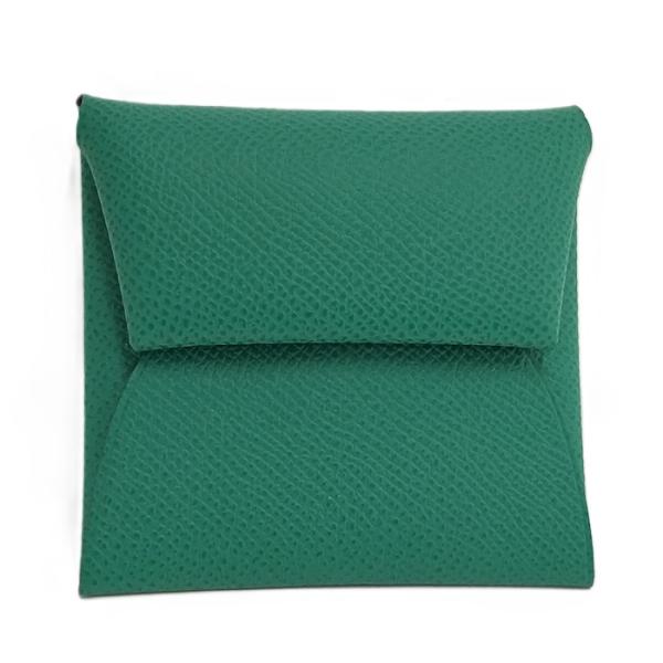 HERMES（エルメス） バスティア コインケース レザー グリーン Z刻印