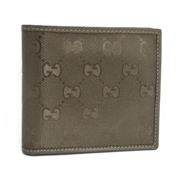 GUCCI（グッチ） 二つ折り財布 GG インプリメ メタリックカーキ 224122