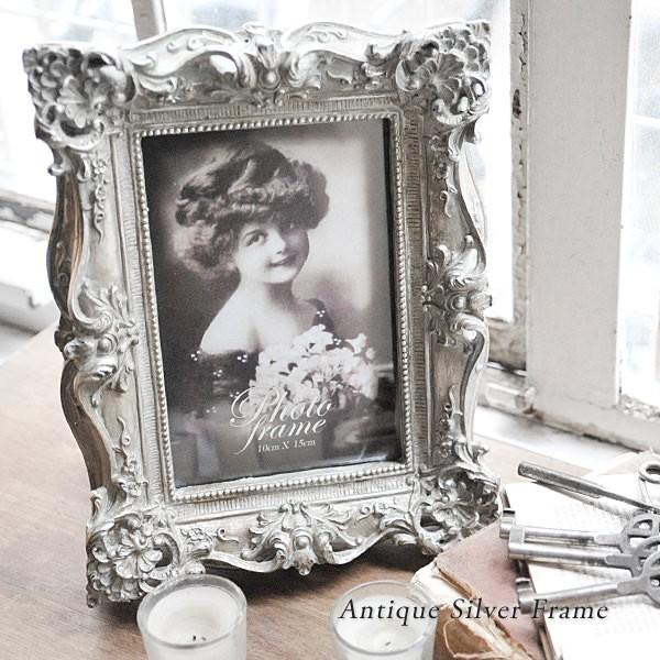 フォトフレーム おしゃれ 写真立て 卓上 壁掛け レトロ アンティーク調 アンティーク シルバーフレーム Inr460 Junk Rustic Colors Yahoo 店 通販 Yahoo ショッピング