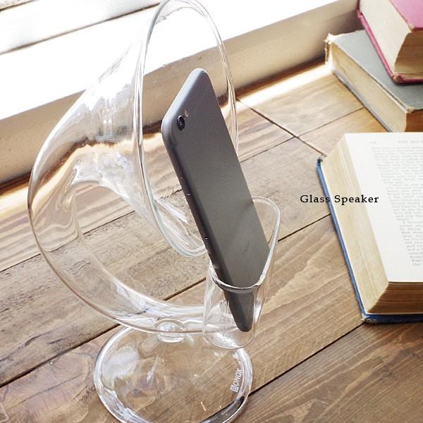 スピーカー ガラス おしゃれ スマホ レトロ アンティーク調