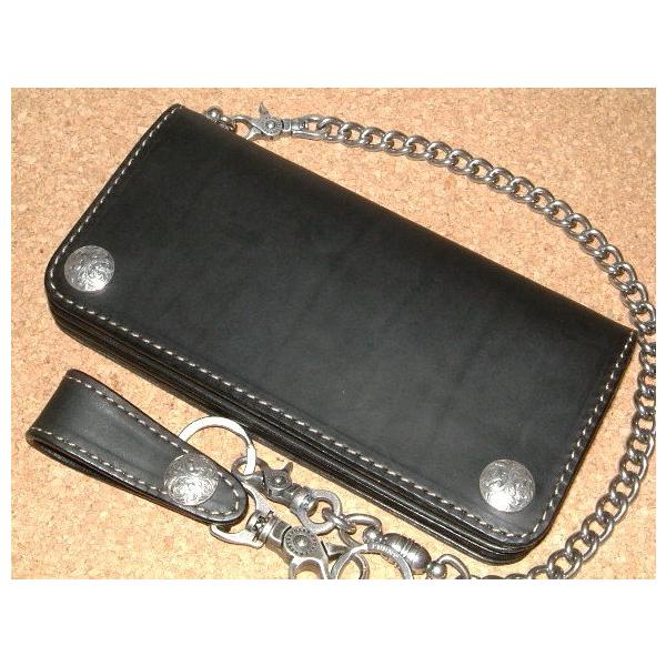 FUNNYレザーチェーン＋キーホルダー FUNNY ファニー】 高級 サドルレザー製 トラッカー ロング