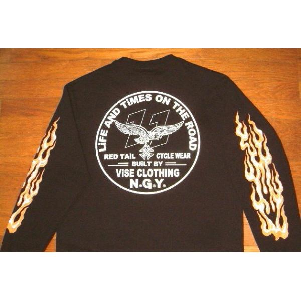 VISE レッドテイル ヘビーコットン生地 ロングスリーブ 長袖 Tシャツ