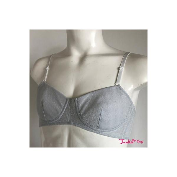 シンプルブラ ブルーグレー セクシー 日本製 メンズブラ ノンワイヤー Aカップ 男性用女性下着