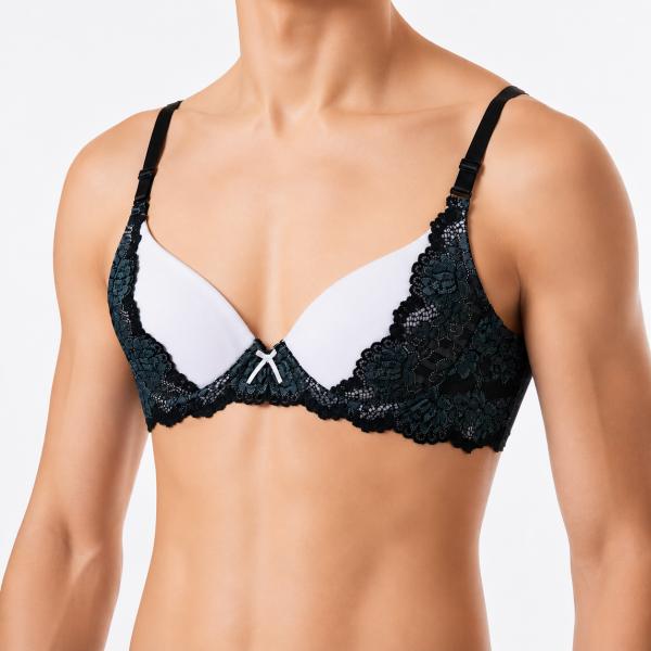男性用ブラ Navy＆whiteブラ mbr-555 Navy＆whiteシリーズ ネイビー ホワイト
