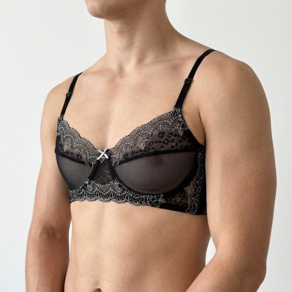 男性用レースブラblack coordinateシースルーブラ mbr-566 black coordinateシリーズ ブラック