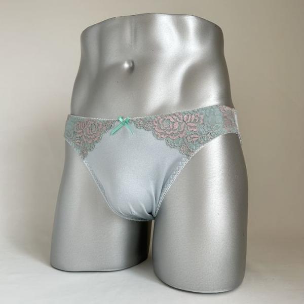 男性用レースショーツ フルバック msh-1585 ブルー