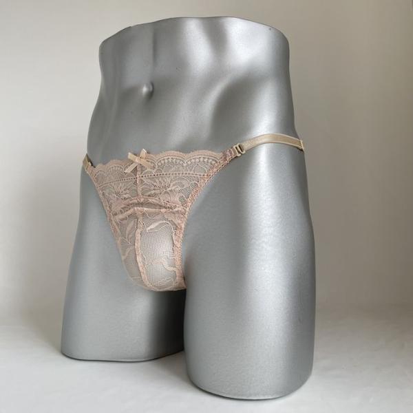 男性用総レース両Ｚスキャンティー nudieシリーズ ヌードベージュ日本製 Ｍ Ｌ XL セクシー  おしゃれ メンズショーツ 男性用パンティ ネコポス便可